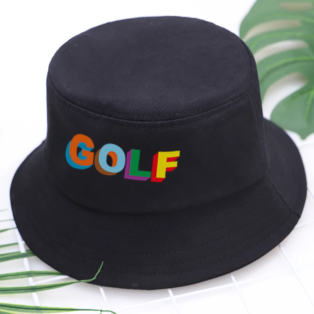Golf Print Fishing Hat Casual Sunscreen 