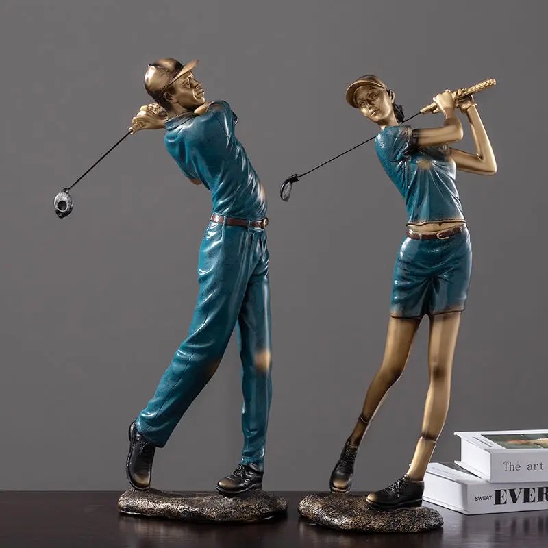 

Modern Golf Sports Character Resin Decoration Bookshelf Cabinet Accessories Crafts Home Livingroom Table Sculpture Ornaments