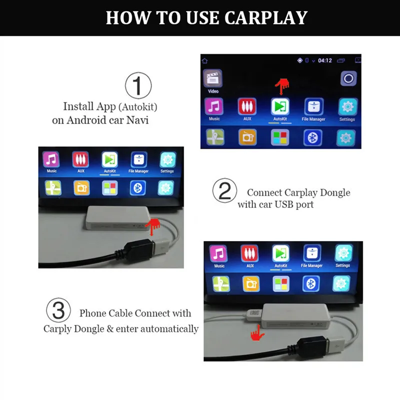 Apple Внешний порт CarPlay Mirror Link MINI USB Smart телефонная коробка для Android навигационный