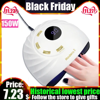 

NEW 150W modern 2 UV LED Lamp Nail dryer For All Gels 45 LEDs Polish Sun Light Timer 10/30/60s For Nail Lamp Automatic inductio