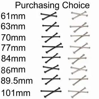 RC 1/10 RC 자동차 액세서리용 금속 구동축, 도그본 변속기 액슬 축, 61, 63, 70, 77, 84, 86, 89.5, 101mm 링크 로드, 2 개