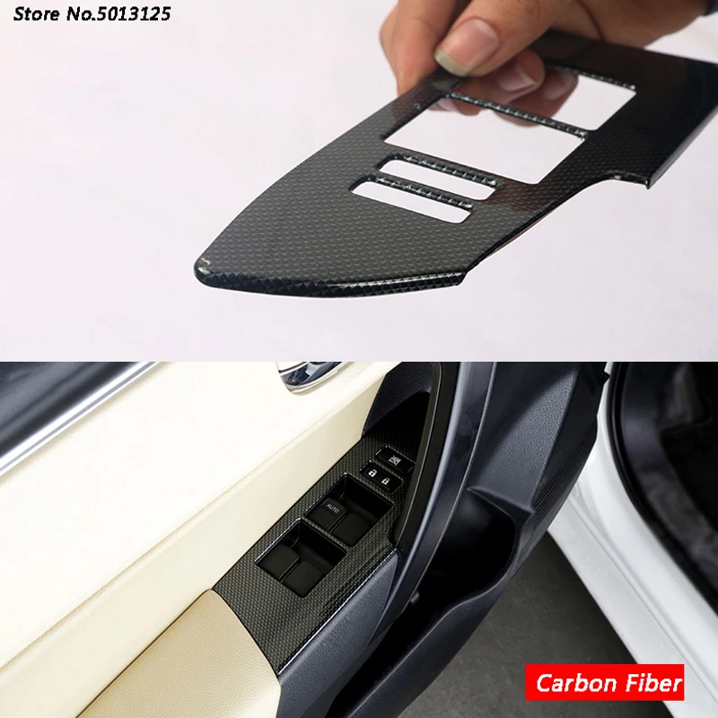 

Car Door Chrome Window Lift Switch Button Inside Door Handle Frame Trim Cover For Toyota Corolla 2017 2018 2019 Car Accessories