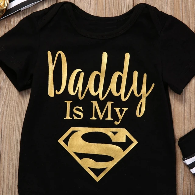 Daddy Is My Super Man Baby Romper Toys, Kids $ Babies