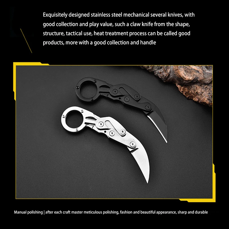 

High Quality Stainless Steel Folding Knife Portable Resistance Outdoor Multifunction Equipment Suit For Camping Climbing Hunting