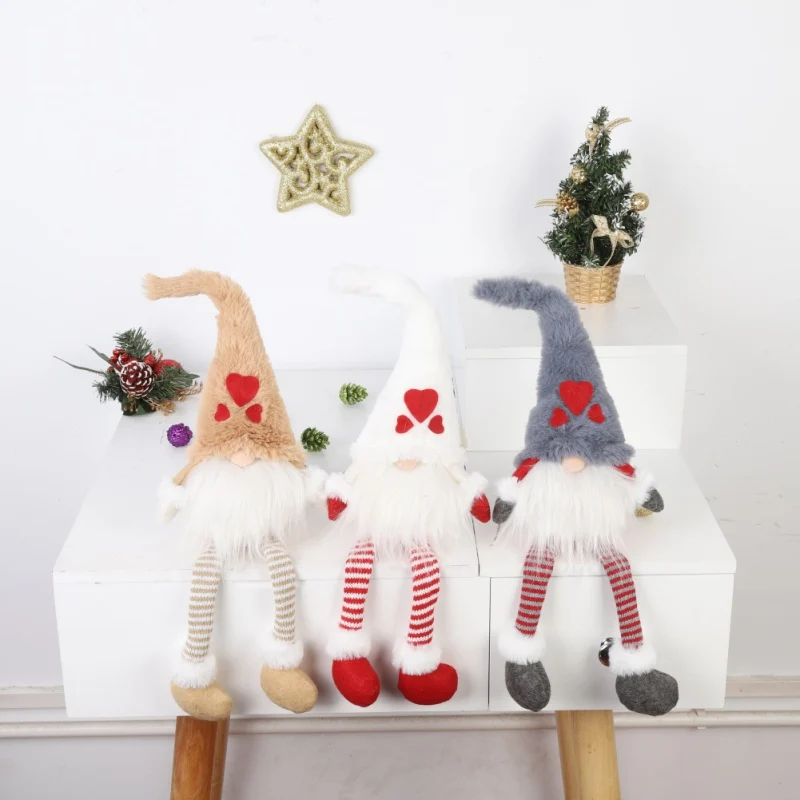 

Santa Doll Gnome With Long Legs Nordic Nisse Sockerbit Dwarf Elf Handmade Swedish Stuffed Toy Home Ornaments Christmas Santa