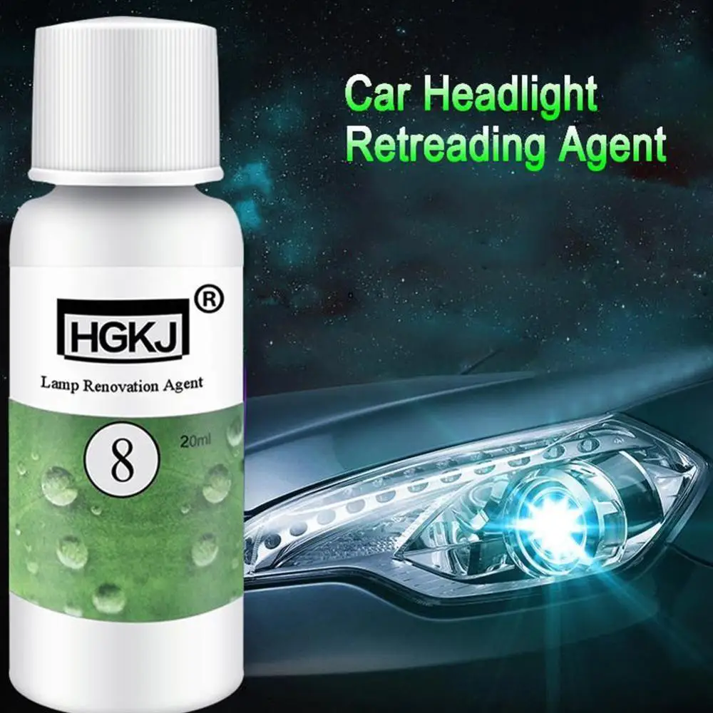 

HGKJ-8 Car Repair Renewal Kit Headlight Repair Liquid Lamp Renovation Agent Cleaning Brightener Restoration Car Scratch Remoer