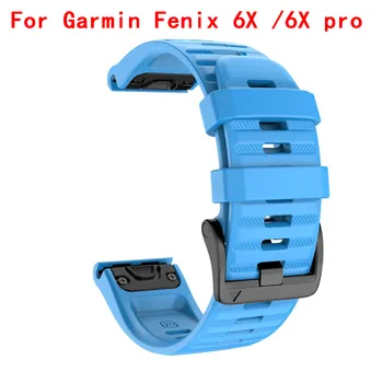 

For Garmin Fenix 6X /6X pro Fenix 5X /5X Plus Replacement Quick Release Silicone Watch band Wrist Strap Fenix6X Fenix5X 26mm