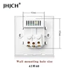 JHJCH EU power socket, plug with 2.1a 16A USB charging port, glass panel, Russian Spanish power socket ► Photo 2/6