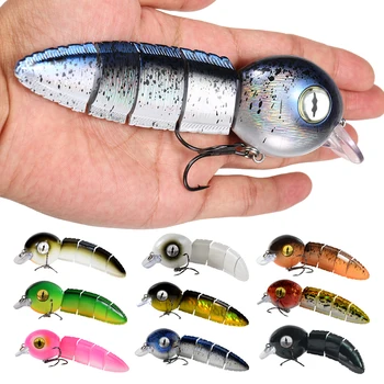 

Multi Jointed Fishing Lure Lifelike Artificial Wobbler Hard Bait Swimbait Crankbait with Treble Hook for Pike Bass Fishing