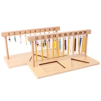 Baby Toy Montessori Math Toy Colorful Beads Stair Hanger Colored Bead Stairs 1-20 Kids Toys for Children Early Educational Learn 1