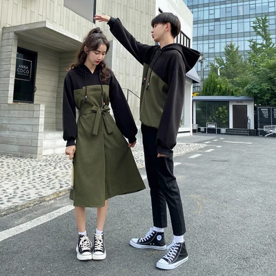 Christmas Couple Cotton Hoodie Clothing College Fashion Korean Style Lovers Women Dress Family Look Matching Clothes Outfit Wear Hoodies Sweatshirts Aliexpress