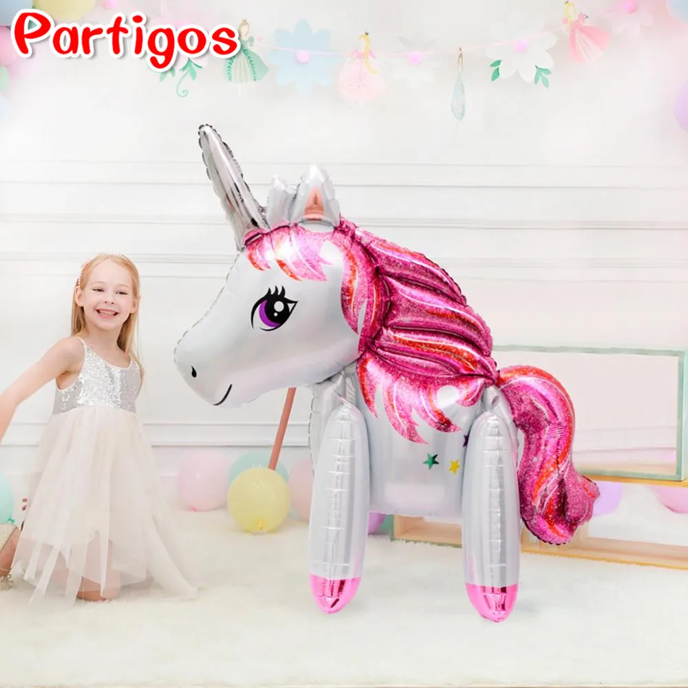 

rainbow unicorn foil balloons cartoon animal balloon baby shower birthday party wedding decoration globos air baloes