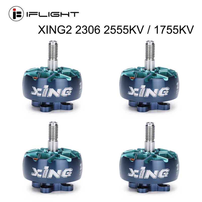 Бесщеточный двигатель IFlight XING2 2306 2555KV / 1755KV 4S-6S FPV Unibell совместимый с Nazgul 5-дюймовый