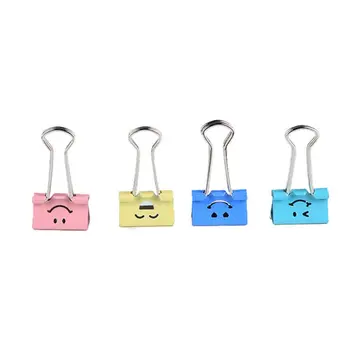 

Small Smile Face Shaped Metal Binder Clips Paper Kitchen Storage Bag Clips