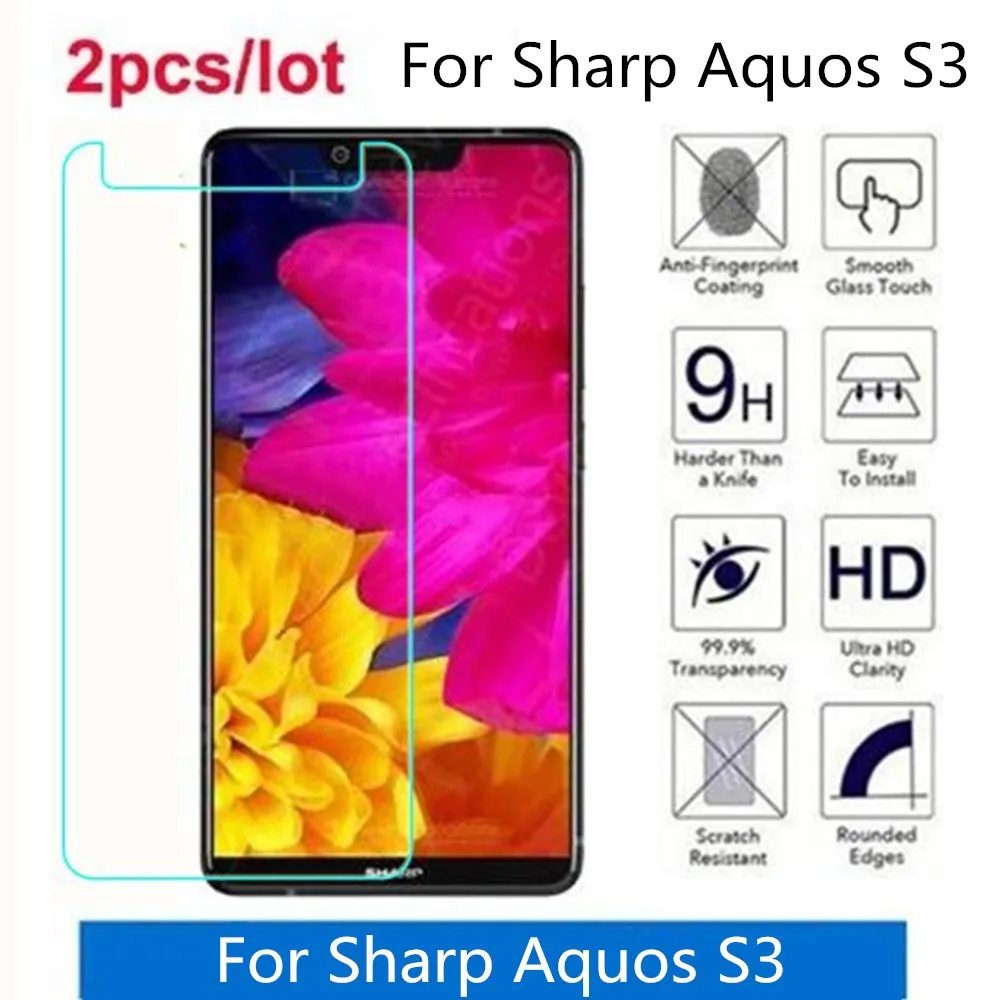 Закаленное стекло для Sharp Aquos S3 2.5D Премиум Защитная пленка для экрана для Sharp Aquos S3 Защитная пленка, стекло