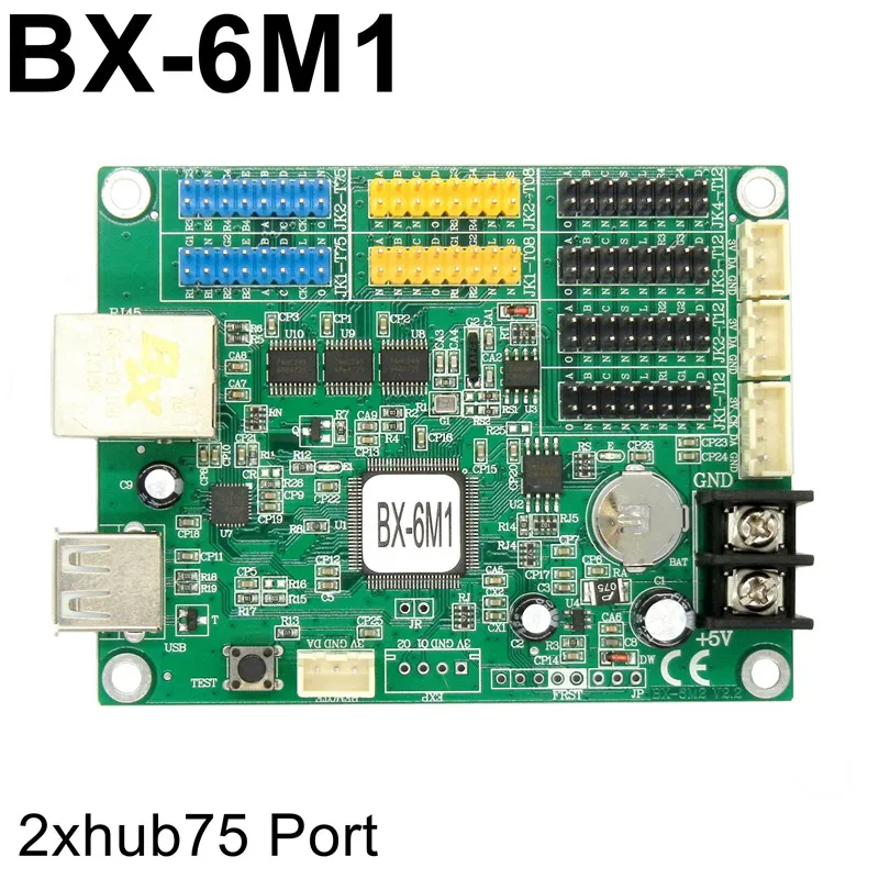 _ Сеть Ethernet RJ45 + USB-порт светодиодная карта управления 512*64 пикселей 2 порта hub75e для