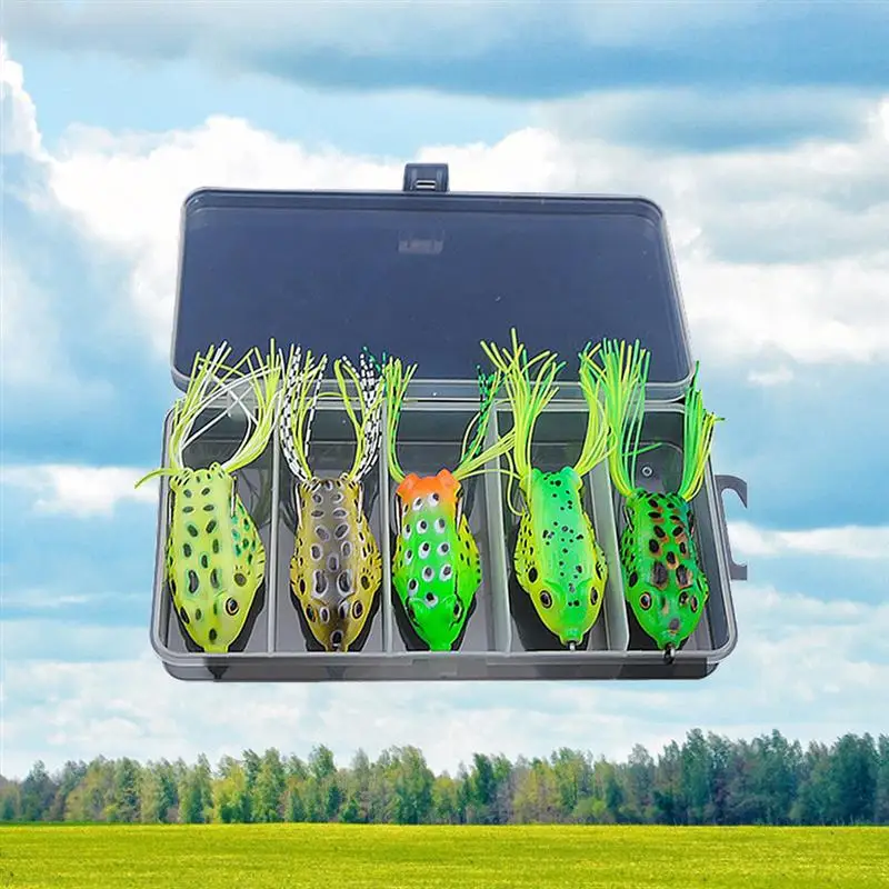 5 шт./компл. приманка из ПВХ бионическая профессиональная в форме лягушки