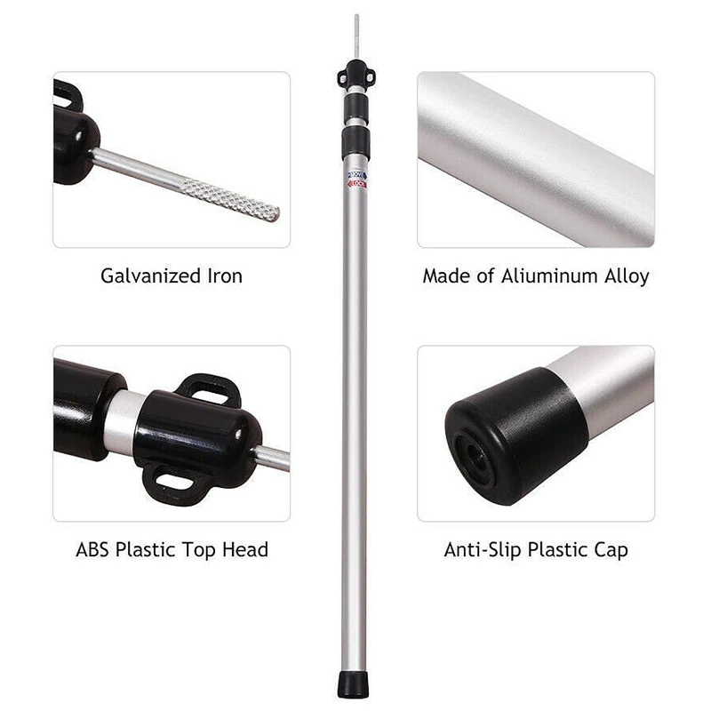 

2Pcs Adjustable 0.9 TO 2.3M Outdoor Sunshelter Support Rods Aluminum Tent Poles