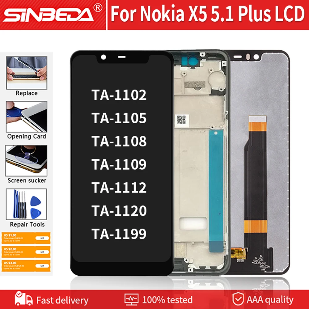 5 86 &quotоригинал с рамкой LCD для NOKIA X5 1 Plus ЖК-дисплей сенсорный экран дигитайзер