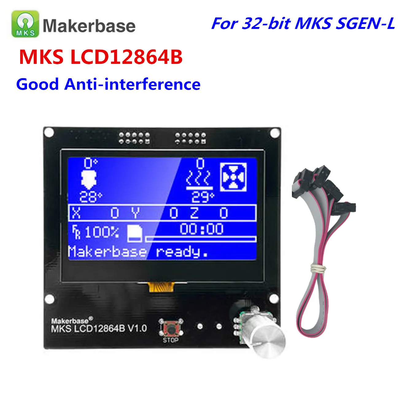 Запчасти для 3D принтера LCD 12864 контроллер Reprap MKS lcd 12864A ЖК экран модуль материнской