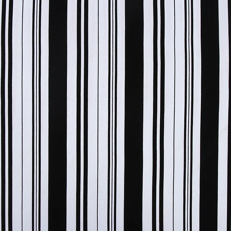 Черно-белые вертикальные полосы шифоновое платье брюки ткань