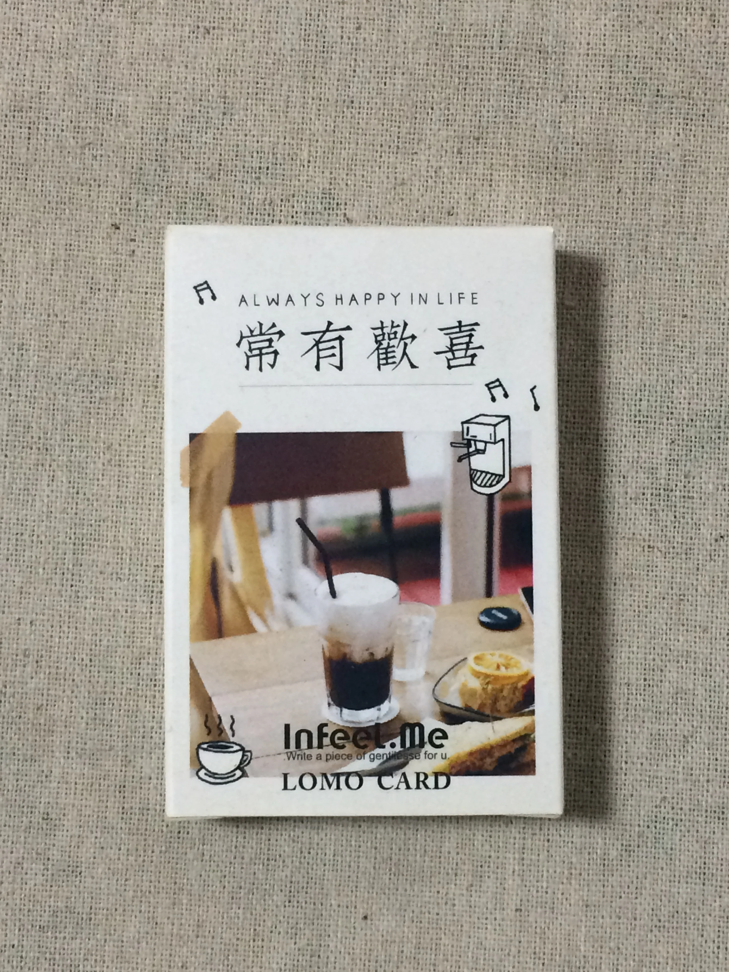 52mmx80mm long happy paper lomo card(1pack=28pieces)Letter Paper