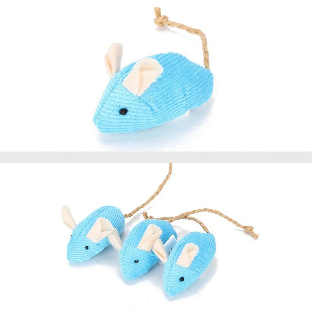 3pcs New Plush Simulation Mouse Cat Toy Plush Mouse Cat Scratch Bite Resistance Interactive Mouse Toy Playing Toy For Cat Kitten