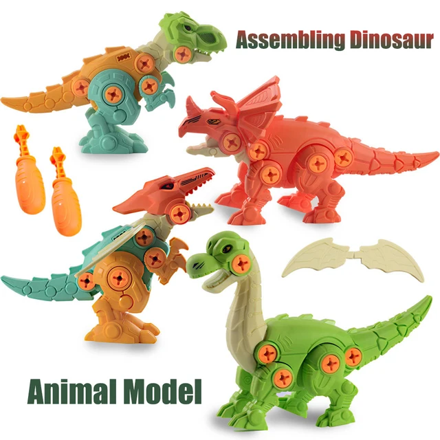 A set of Dinosaur Model Children's Educational DIY Assembly Dinosaur Toy Disassembly Screw Animal Model Set Assembly Toy 5