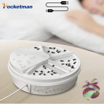 

Electric Fly Trap Killer Flycatcher Pest Reject Catcher Fly Trap Catching USB Power Physical Flycatchers Supply for Kitchen