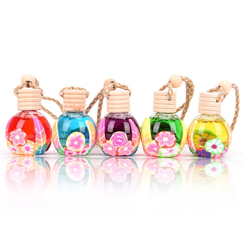 Multi Style 12ML Essential Oils Air Freshener Auto Ornament Car-styling Perfume Pendant Car Perfume Bottle