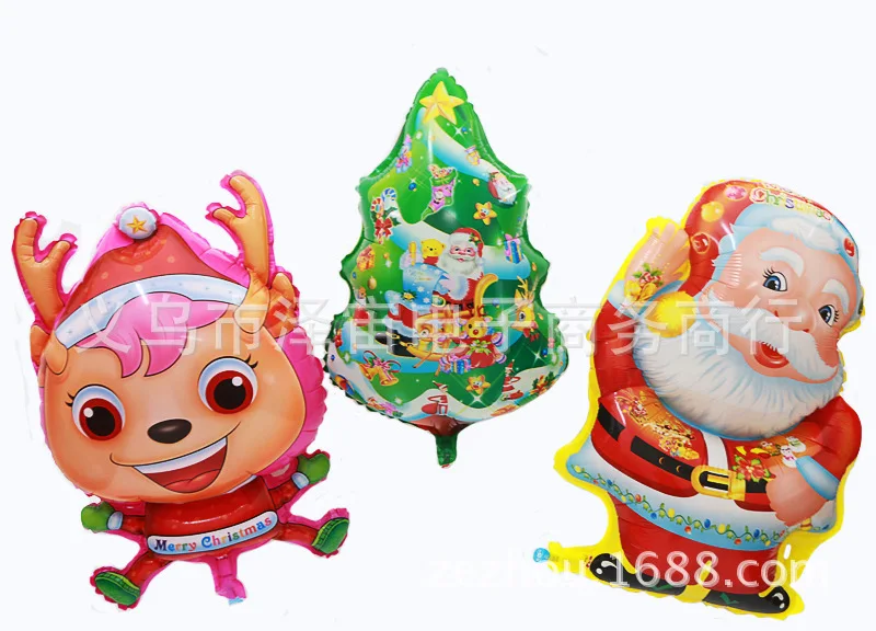 New Christmas Balloons Santa Claus Christmas Tree Snowman Balloon Christmas Aluminum Film Decorative Balloon