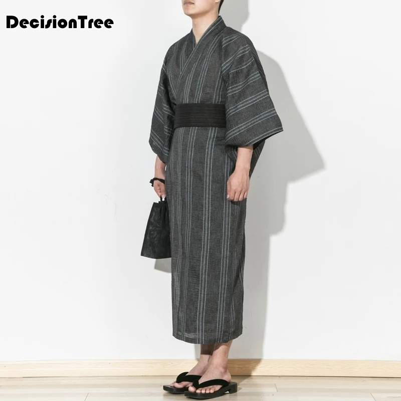 

2019 couples cotton yukata pajama sets men & women japanese kimono robe set ancient chinese pijamas costume without belt