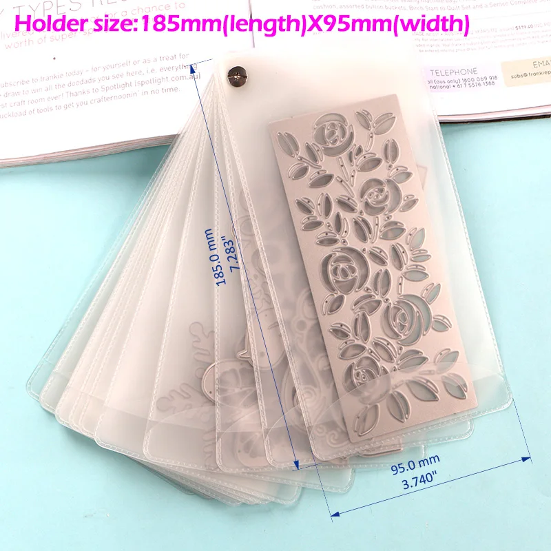 Металлический держатель для штампов duрождения отделение тканевый мешок альбом