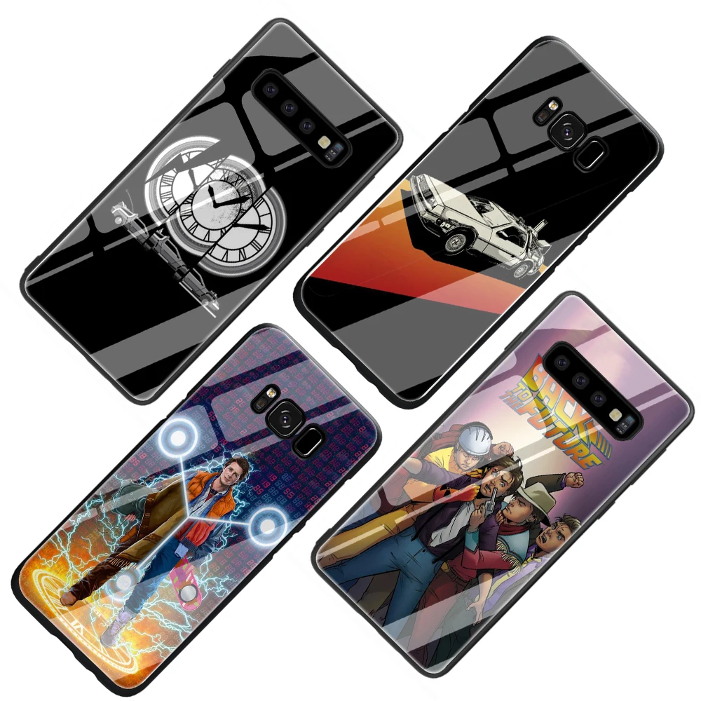 EWAU фильм back to the future закаленное Стекло чехол для телефона для samsung S7 край S8 S9 S10 Note 8, 9, 10, плюс A10 20 30 40 50 60 70