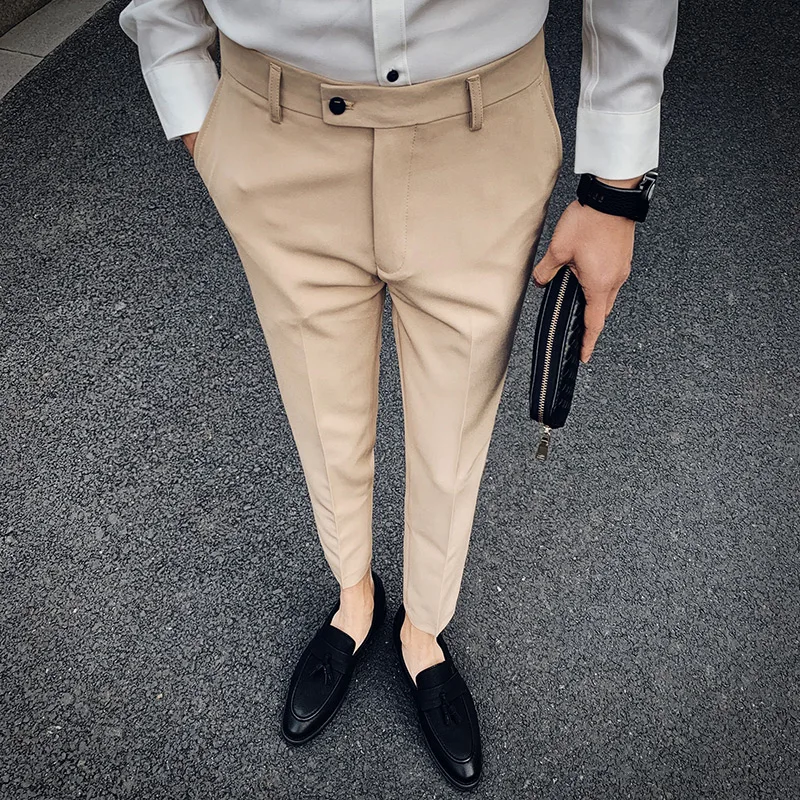 Suit pants new men's slim feet England nine pants men's wild color suit pants men's fashion business casual feet 9 points pants Suit pants new men's slim feet England nine pants men's wild color suit pants men's fashion business casual feet 9 points pants