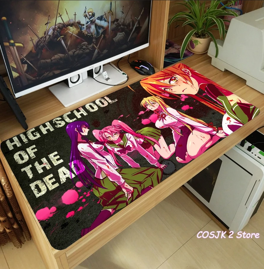 Highschool of the Dead Anime Characters (Miyamoto Rei 2B) Large Gaming Desk  & Mouse Pad Table Play Mat Custom Mouse Pad - AliExpress