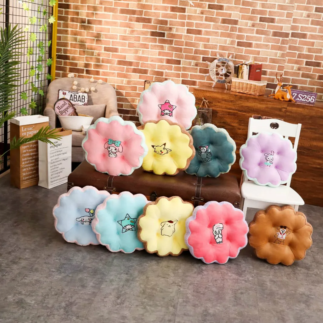 

Biscuit Seat Cushion Cartoon Puppy Cartoon Plush Toy Flower Type Lumbar Cushion Activity Customizable Gift