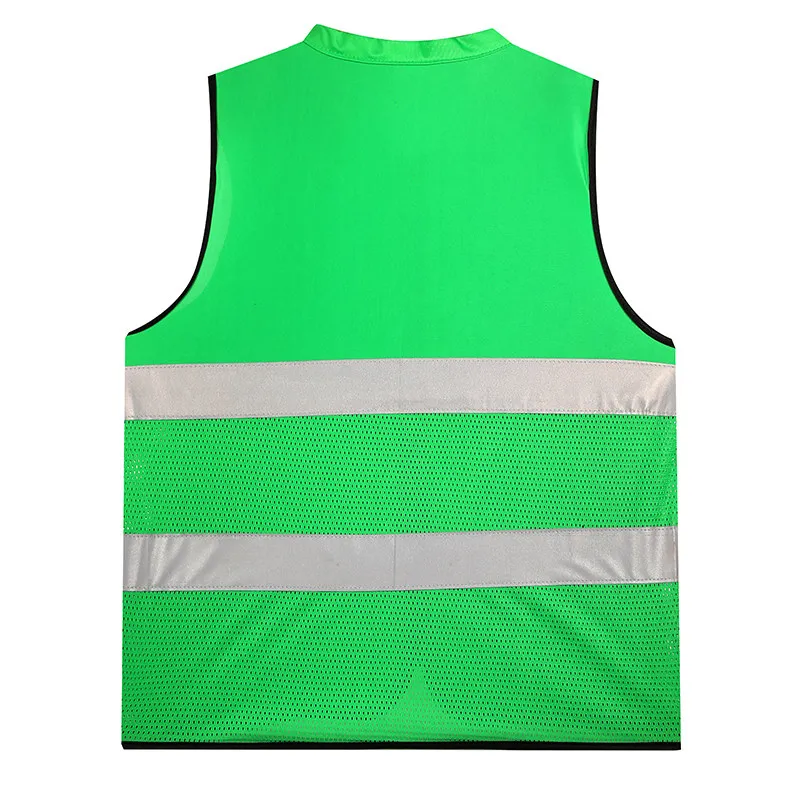 Gilets de sécurité à haute visibilité avec poches, gilet réfléchissant vert  pour les travaux de plein air, cyclisme, Jogging, Sports de marche