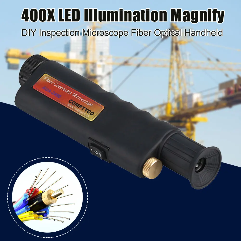 

400X Home Fiber Optical Manual Inspection Microscope DIY Anti Slip LED Illumination Portable Handheld Science Interest Develop