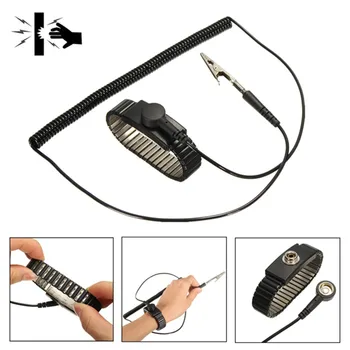 

Anti Static ESD Adjustable Wrist Strap Discharge Belt Ground Metal Bracelet Pesonal Safety Protector