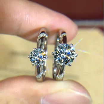 

Classic 925 Sterling Silver moissanite Ring 0.5ct1ct 2ct 3ct Round Brilliant Cut Simple Engagement Anniversary Ring fine jewelry