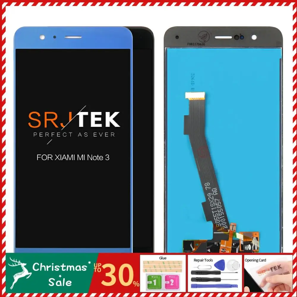 5," дисплей для Xiaomi Mi Note 3 lcd сенсорный экран с датчиком отпечатков пальцев ID Замена для Xiaomi Mi Note 3 lcd