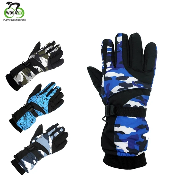 US $11.93 WOSAWE Winter Warm Snowboard Ski Gloves Waterproof Thicken Skiing Mittens Snowmobile Skating Snow P