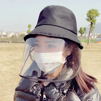 

Anti-spitting Powder Wind Sand Mask Separable Bucket Hats Protection Windproof Multi-function Dustproof Protective Cap