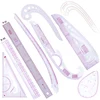 Qsezeny French curve sewing set sewing machine ruler multi-function sewing tool cutting ruler clothing sample metric ruler ► Photo 2/6