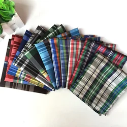 Costume veste accessoire pour hommes, mouchoir carré Hanky soie, mode treillis, costume poche treillis, serviette 