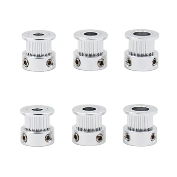 

10Pcs Aluminum GT2 7mm Width 24 Tooth Teeth 2GT Timing Drive Pulley Pully Wheels Gear For 3D Printer Bore=7mm/8mm