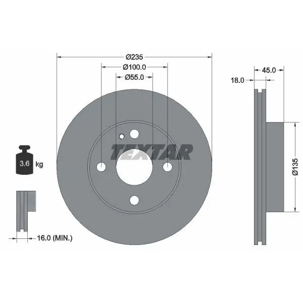Диск тормозной LASER Hatchback(KF) LASER Schrgheck(KF) LASER S