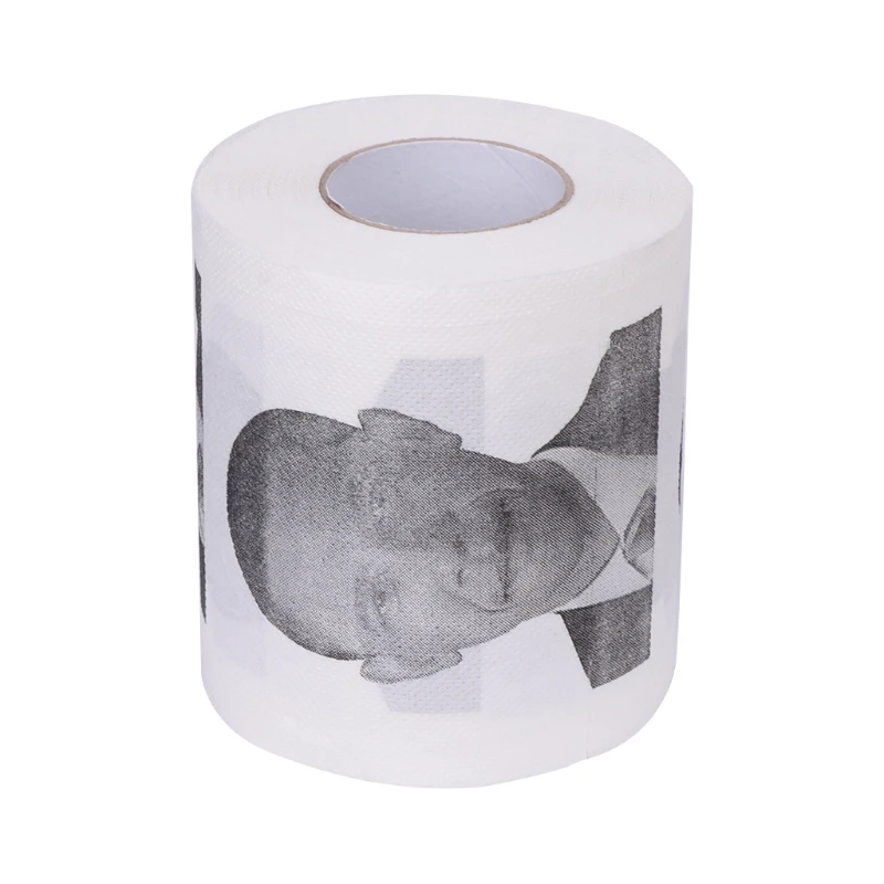 Забавная печатная туалетная бумага 1 рулон Обама Подарочная ткань для гостиной ванной комнаты D2TA