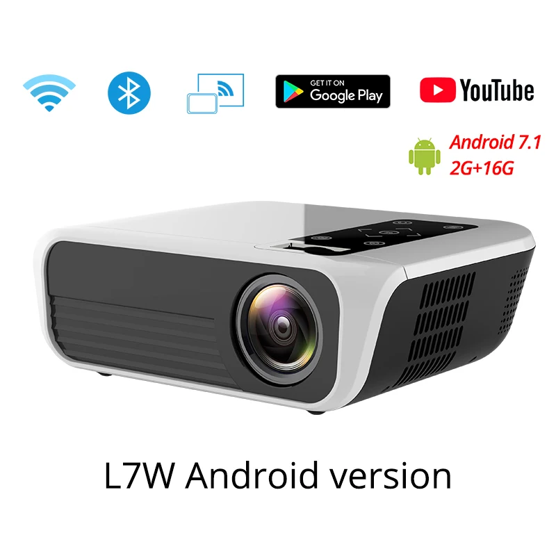 Touyinger L7 LED Projector 5000Lumens L7W Android WIFI Full HD 1080P 300 inch Screen Proyector Home Theater Smart Video Beamer 